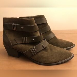 Circus by Sam Edelman Harley Olive or Moss Green Suede Ankle Boots
